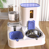 Automatic Pet Feeder and Water Dispenser for Cats and Dogs, 2-in-1 Food and Water Bowl Set