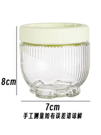 Stackable Cat Paw Glass Storage Jars with Lids, Food-Grade Airtight Containers for Dry Goods