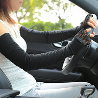 Cotton UV Protection Arm Sleeves for Women - Sun Protection Driving Gloves