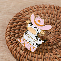 Cartoon Cowboy Metal Brooch Pin for Clothing and Accessories