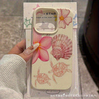Starfish Seashell Turtle Phone Case for iPhone 11/12/13/14/15/16/17 Pro Max