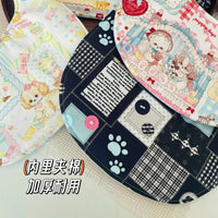 Adjustable Cartoon Pet Bandana Bib for Medium to Large Dogs, Thick Drool Scarf