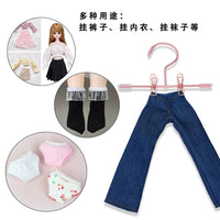 Doll Clothes Metal Hangers with Clips for BJD Dolls and Cotton Dolls