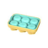 Rose Flower Ice Cube Mold for Whiskey Cocktails - Dual Color 6-Cavity Silicone Tray