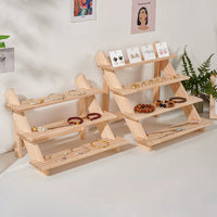 Multi-tier Wooden Display Stand for Jewelry and Small Items