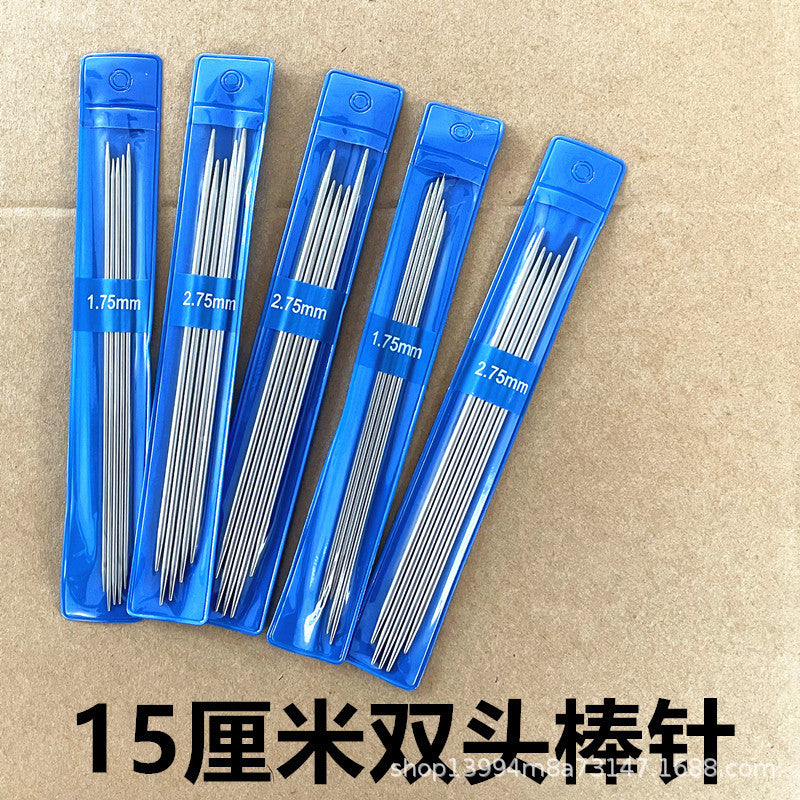 15CM Double Pointed Knitting Needles for Socks, Dolls, Baby Shoes - Hollow Stainless Steel Sweater Needles