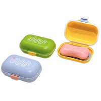Portable Travel Soap Dish with Lid and Drain for Business Trips