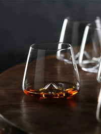 Chamvin Vortex Whiskey Glass, Hand-blown Mojito Cocktail Tumbler, Nordic Ins Style