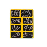 8-Piece Luban Lock & Nine-Link Puzzle Set for Kids, Educational Brain Teaser Toy