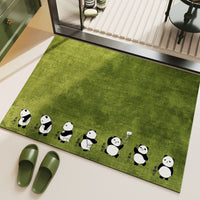 Cartoon Forest Series Diatomaceous Earth Bathroom Mat Non-Slip Absorbent Foot Mat for Entryway