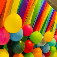 Balloon Tassel Streamer Crepe Paper Set for Graduation, Birthday, and Event Decoration