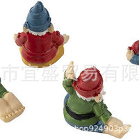 Drunken Dwarf Miniature Figurines for Micro Landscape Decor