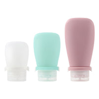 Silicone Travel Bottles for Lotion and Cosmetics - Portable Refillable Squeeze Containers