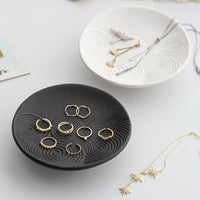 Vintage Ceramic Jewelry Tray Nordic Style Decorative Storage Dish for Living Room Entryway Keys