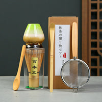 Matcha Bowl Set with Whisk and Stand, Ceramic Japanese-Style Tea Ceremony Kit