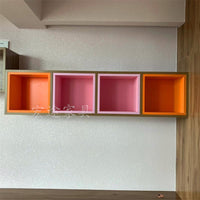 Modular Cube Storage Organizer Bookshelf with Adjustable Shelves for Kids Room and Modern Home Decor