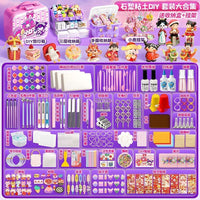 Air Dry Clay DIY Craft Kit for Kids, Non-Bake Modeling Clay Set with Tools, Educational Art Toy for Girls