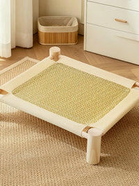 Elevated Pet Cooling Bed with Removable Mat for Small to Medium Dogs and Cats