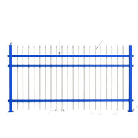 Zinc Steel Fence Panel for Courtyard Villa Garden Security Anti-Climb Barrier
