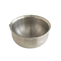 Thickened Stainless Steel Rice Washing Basin and Dough Mixing Bowl Set with Drainer Basket for Kitchen