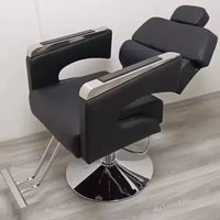 Adjustable Hydraulic Reclining Barber Chair for Salon Hair Styling and Beauty Treatments
