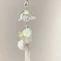 Ins Style Jasmine Maple Ginkgo Wind Chime Pendant for Phone Case Bag Camera Keychain