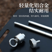 Portable Aluminum Alloy Tripod Hanging Rack with Crossbar for Outdoor Camping
