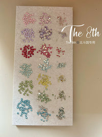 K9 Flatback Round Rhinestones for Nail Art, Mixed Colors, Mini Super Sparkle Nail Decorations