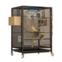 Heavy-Duty Metal Parrot Breeding Cage, Detachable Square-Tube Bird Cage