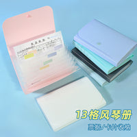 A6 Mini Accordion Document Organizer with Multiple Pockets for Office Receipts and Bills