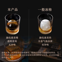 Large Square and Collins Ice Cube Molds for Cocktails and Bar Use, Food-Grade Silicone