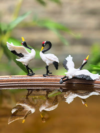 Miniature Crane Figurines for Micro Landscape Decor
