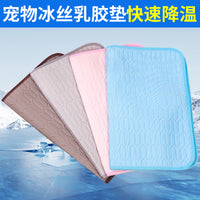 Pet Cooling Mat for Dogs and Cats, Breathable Ice Silk and Latex Summer Sleeping Pad