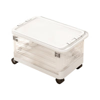 Foldable Storage Box with Wheels and Handle for Books and Supplies