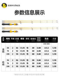 Ice Fishing Rod with Dual Tips, Ultra-Hard, for Winter Fishing and Raft Fishing