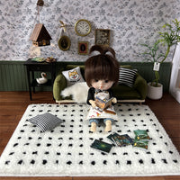 Dollhouse Miniature Rug for OB11 BJD Photography Props
