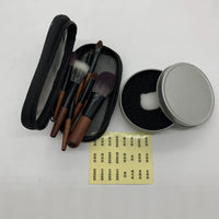 8-Piece Mini Portable Makeup Brush Set with Soft Animal Hair for Concealer Eyeshadow Powder