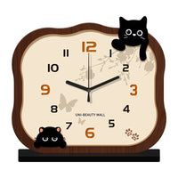Cute Cartoon Cat Desk Clock with Pendulum, 2025 New Design, High-End Decorative Tabletop Ornament