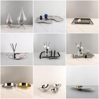 Modern Minimalist Stainless Steel Decorative Tray for Home Decor