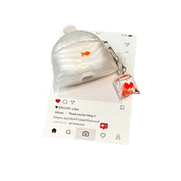 Goldfish Trash Bag Design Silicone Case for Apple AirPods 1/2/3/Pro/Pro 2/4 with Pendant