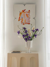 French Vintage White Ceramic Vase for Home Decor and Flower Arrangements