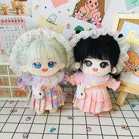 20cm Doll Clothes Set: Pleated Skirt, Headband & Bag for Cotton Dolls - Unicorn & Daisy Styles