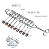 Adult & Kids Metal Brain Teaser Puzzle Set - 22cm Interlocking Rings Fidget Toy Gift Box