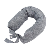 Pure Linen Neck Support Pillow with Latex Granule Filling, Removable Washable Cover, for Travel and Home Use