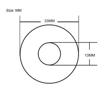 Guitar Metal Rhythm/Treble Switch Plate Washer, 33-13mm