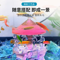 Mermaid Tail Fish Tank Ornament Desktop Micro Landscape Betta Fish Aquarium Decoration