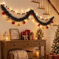 DIY Felt Christmas Tree with Pom-Poms and Garland for Holiday Party Decor