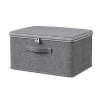 Collapsible Storage Box with Lid and Combination Lock, Fabric Organizer for Clothes and Toys