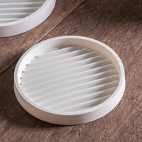 Ceramic Plant Pot Saucer White Breathable Drip Tray for Indoor Outdoor Green Plants