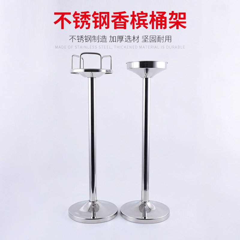 Thickened Stainless Steel Floor-Standing Ice Bucket Stand for Bars and Parties